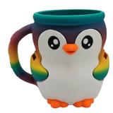 Ice Cream Pint Holder  Fits Standard Pints  Dual Spoon Sockets  Keeps Hands Warm  Fun Unique Designs with Vibrant Colors  Reusable Ice Cream Sleeve - Ramen Noodle Holder (Rainbow Penguin)