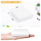 batifine Small Gift Boxes, 40 Pack 3.5x3.5x1 Inch Bulk Cotton Filled Small Jewelry Boxes with Lids for Necklace Ring Bracelet Earring Display Box (White)
