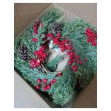 6 Ft Christmas Garland - Real Touch Cedar Garland with Red Berry Clusters Pinecones by 90 Cedar Branches, Realistic Greenery Faux,Christmas Garlands for Mantle Fireplace Table Centerpiece Decor