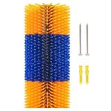 KUNBEIEN Livestock Scratch Brush Kit, Horse Massager for Relieving Itching, Suitable for Horse, Cattle, Sheep, Pig, Yellow