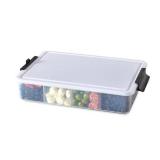 Farberware Large Build-A-Board Snacklebox Serving Tray with Locking Plastic Cutting Board Lid, Portable Storage Container with 11 Compartments for Charcuterie, and More
