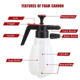 Foam Sprayer, Foaming Pump Blaster Hand Pressure Snow Foaming Cannon Water Blaster, Hand Pressurized Soap Sprayer Manual Foam Cannon Car Wash