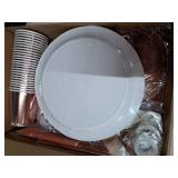 LFSTGN 274 Pcs Rose Gold Bridal Shower Decorations, Bachelorette Party Decorations Favors - \BRIDE TO BE\in Banner, Veil, Balloon, Photo Props, Tableware with Rose Gold for 25 Guestsin