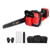 Brushless Electric Chainsaw 12\ Cordless Tool Only for Dewalt 20V/60V Battery with Auto Oiler and Security Lock, for Tree Saw Trimming and Branch Wood Cutting (Tool Only)in