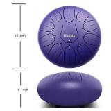 Yinama Steel Tongue Drum Percussion Instrument 11 Notes 12 inches