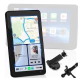 Carplay Screen for Car, 7 Inch Portable Touch Screen Car Stereo with Wireless Carplay and Android Auto, Landscape and Portrait Screen, Live Navigation, Bluetooth, Airplay/Mirror Link, Voice Control, A