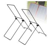 KishYa 2 Pack Solar Panel Stand, Folding Solar Panel Stand, No Fixed Installation Required Sturdy and Lightweight Suitable for Less Than 0.35 Inches Thick