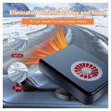 Portable Car Heater for Vehicle 12V Car Heater Fan Defroster for Cigarette Lighter Heating and Cooling Car Windshield Defogger and Defroster for Car, SUV, Jeeps, Trucks