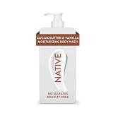 Native Moisturizing Body Wash Contains Naturally Derived Ingredients | for Women and Men, Sulfate, Paraben, and Dye Free Leaving Skin Soft and Hydrated | Cocoa Butter and Vanilla 18 oz