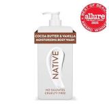 Native Moisturizing Body Wash Contains Naturally Derived Ingredients | for Women and Men, Sulfate, Paraben, and Dye Free Leaving Skin Soft and Hydrated | Cocoa Butter and Vanilla 18 oz