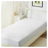 Amazon Basics Waterproof Mattress Protector, Twin, White