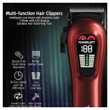 TCMKY Hair Clippers for Men Professional Clippers for Men CordlessandCorded Barber Clippers for Hair Cutting and Grooming. Rechargeable Hair Trimmer Kit for Household (Red)