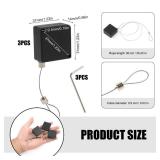 3 Pack Remote Control Tether, 36 Inch* 0.9mm Retractable Remote Control Tether with Adjustable Lock Strap, Ideal for TV Remotes, Game Controllers