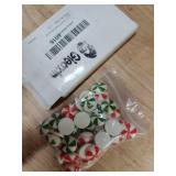 Giegxin 60 Pcs Christmas Candy Cane for Crafts Plastic Fake Candy Decor Rainbow Mini Peppermint Ornaments Christmas Figurines for Tree Hanging DIY Xmas Party Decoration(Small,Red Green Windmill)