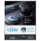 Upgraded 125W Car Charger USB C Super Fast Charging, [PD65W and QC60W][All Metal] MRGLAS Cigarette Lighter Car Charger Socket, Car Electrical Accessories for iPhone 17 Pro Max iPad Samsung S25 Pixel 1