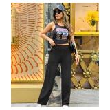 G4Free Womens Dress Pants Wide Leg Sweatpants for Tall Women Stretch Yoga Pants with Pockets Work Business Casual Pants(Black,M,33\)in