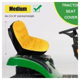 Riding Lawn Mower Seat Cover with Buckle Compatible with John Deere,Tractor Seat Cover Compatible with Cub Cadet,for Craftsman,Mower Seat Cushion (Medium)