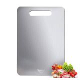New Titanium Cutting Board -100percent Pure Titanium Cutting Boards For Kitche,Easy to clean, Double-sided food-grade Cutting Board For Meats, Fruits And Vegetables (15 * 11)