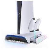KIWIHOME Cooling Station for PS5 Accessories, Upgraded Controller Charging Station with Magnetic Dongles, Vertical Stand with RGB for Old PS5 Version Only, Not for PS5 Slim and New PS5 Pro