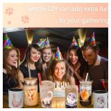 Elewins Cute Animals UV DTF Stickers - 12 Sheets Cute Dinosaurs UV DTF Cup Wrap for Mugs Glass Coffee, DIY Decals for Tumblers, Waterproof Rub on Transfers for Crafts