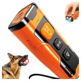 QVNNVQ Dog Bark Deterrent Devices, Ultrasonic Anti Barking Device for Dogs, Stopping Own or Neighborfts Dog Barking,Portable Dog Training Device, Safe and Effective for Indoor and Outdoor Use, Orange