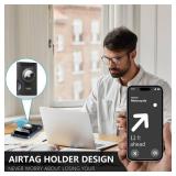 Magnetic Phone Wallet Compatible with Apple MagSafe - Metal Card Holder with AirTag Holder, RFID Blocking and Money Clip Mag Safe Wallet for iPhone 16 15 14 13 12 Pro Max/Pro/Plus/Mini, Carbon Fiber