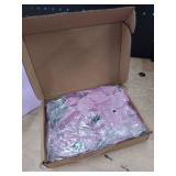 WILLBOND 36 Pcs 3 Size Christmas Poinsettia Christmas Tree Flowers Glitter Faux Flowers Decoration Artificial Poinsettia Ornaments for New Year Home Outdoor Decoration(3/4/ 6 Inch,Pink)