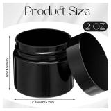 Patelai 4 Pieces Round Wide-mouth Leak Proof Plastic Container Jars with Lids for Travel Storage Makeup Beauty Products Face Creams Oils Salves Ointments DIY Making(2 Ounce,Pure Black)