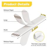 Fixwal Picture Hanging Strips, 32 Pairs(64 Strips) White Large Size 0.75\ x 3.6\in, Heavy Duty Picture Hanger Kit, Removable Damage Free Picture Hanging Hooks for Living Room Bedroomin