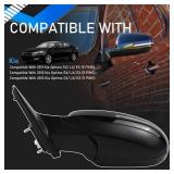 YzusGomumu Left Driver Side Door Mirror Compatible with 2011 2012 2013 Kia Optima SX/LX/EX (5 PINS) Black Manual Folding Non Heated Power Glass Replaces KI1321152 87620-2T110 876202T110