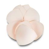 SERMICLE Bra Inserts 4 Pairs, Bra Pads Sewed Stitched Removable for Sports Bra B/C,C/D and D/E Cup Optional (Beige Triangle, C/D Cup)