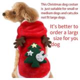 Pet Dog Christmas Clothes Costume, Dog Clothes for Small Medium Dogs and Cats
