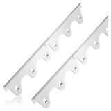 Stove Gap Covers Stainless Steel, 2Pack Retractable Stove Gap Filler (13.8\27.5\in Length, 0.79\in Width), Heat-Resistant Guard and Range Trim Kit Between Stove Top and Counter-Silverin