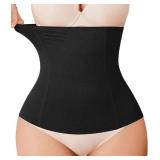 Nebility Womensft Waist Trainer Tummy Control Waist Cincher Slim Body Shaper (Black Without Hook, S)