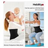 Nebility Womensft Waist Trainer Tummy Control Waist Cincher Slim Body Shaper (Black Without Hook, S)