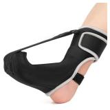 ANSUSIC Plantar Fasciitis Night Splint 3 Adjustable Planter Facetious Relief Straps,Support Relief Foot Drop Achilles Tendonitis Day Night(Black-1PC)