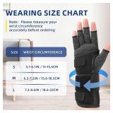 Big Mango Compression Arthritis Gloves with Wrist Brace Set, Hand Compression Glove for Women for Pain, Carpal Tunnel Relief Gloves for Men Night Support, Rheumatoid, Work, Typing, Black, Right, M