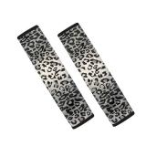 Dreaweet Grey Leopard Print Seat Belt Pads Cover for Adults Kids, Stylish Car Seatbelt Cover 2 pcs, Universal Soft and Safe