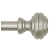 Nickel Curtain Rods for Windows 16.5-45 inch,3/4 inch Heavy Duty Adjustable Decorative Curtain Rod with Modern Finials,Window Rods for Bedroom, Living Room,Patio and Kitchen