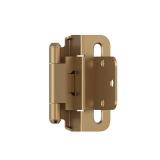 Amerock BPR7565CZ Cabinet Hinge 3/8 in (10 mm) Inset Self Closing Partial Wrap Champagne Bronze Kitchen Cabinet Door Hinge 1 Pair Functional Hardware