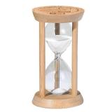 Wooden Sand Timers,15 Minute Stunning Glass Bamboo White Sand Hourglass for Productivity, Meditation and Decor, 15 Min Reloj De Arena for Kitchen, Office, Game, Classroom