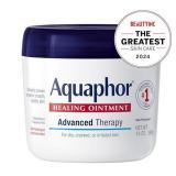 Aquaphor Healing Ointment, Advanced Therapy Skin Protectant, Multi-Purpose Healing Ointment and Body Moisturizer, For Dry, Cracked Skin, Minor Cuts and Burns, 14 Oz Jar