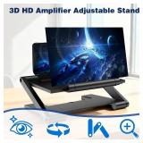 Screen Magnifier Version, 2026 New 3D HD Mobile Phone Magnifier Projector Screen, Portable Foldable Phone Screen Amplifier Screen Enlarger for Movies Videos, Supports All Smartphones