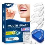 GBN Mouth Guard for Sleeping - Comfort Fit Night Guards for Nighttime Use - Reusable Mouthguard, Nightguards for Adults Includes 2 Sizes and 1 Travel Case