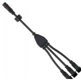 Dirduaid 3 Way Lighting Splitter 1m 3.28ft 2Pin Quick Connect with with Male and Female Connectors for LED String Light, Desk Light, Decoration Light Installation (3 Way Splitter)