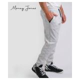 Sweatpants for Men 3 Pack Joggers - Menfts Athletic Sweatpants Pockets and Zipper Active Workout Pants, Dark Grey/Navy/Black, Large