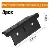 4 Pcs 1.25 In Post Coupling Compatible With Muscle Rack, Post Coupler, Post Connector For Muscle Rack Width is Less Than or Equal To 1.25 Inches, 3.95 x 1.35 x 1.35 In