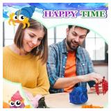 TiTiC 3D Printed Hermit Crab,3D Printed Animals Fidget Toy, Articulated Flexible 3D Printed Hermit Crab,Realistic Slithering Design, Home Office Executive Desk Decor (Blue-Green)