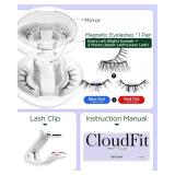 BEYELIAN Portable Magnetic Eyelashes with Applicator Kit All-In-One Box, Upgrade Soft Reusable Magnetic Lashes, No Glue Needed False Eyelashes for Eye YT35 (Lightweight and Comfortable)