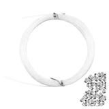 Invisible Hanging Support Up to 60lbs, 98Feet(30M) Clear Picture Wire with 40 Aluminum Crimping Sleeves, Strong Nylon Wire for Hanging Picture Frame, String Light, Christmas Decor